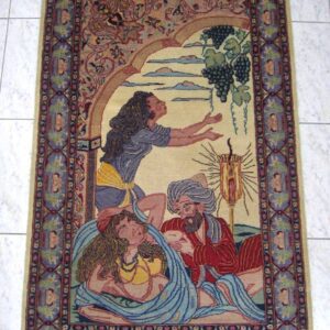 Tapete Iraniano Tapeçaria - 1,54m x 0,95m - cód. 300-01908